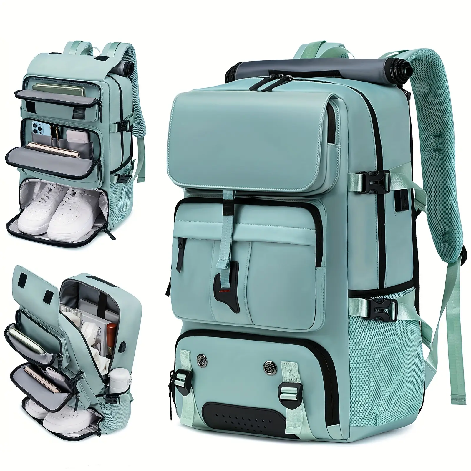 1pc Large Capacity Laptop Backpack, Unisex Multi-Functional Travel Backpack with Independent Shoe Compartment, Multipurpose School Bag Suitable for Business, College & Holiday Trips, Perfect Party Gift, Easter and Valentine’s Day Presents ,multifunct,long