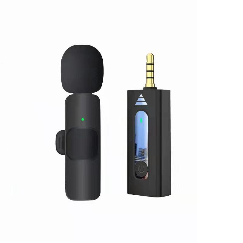 Wireless Microphone Bluetooth Live Mic 3.5mm Live Sound Card Lavalier Mic Dual Lapel Microphone