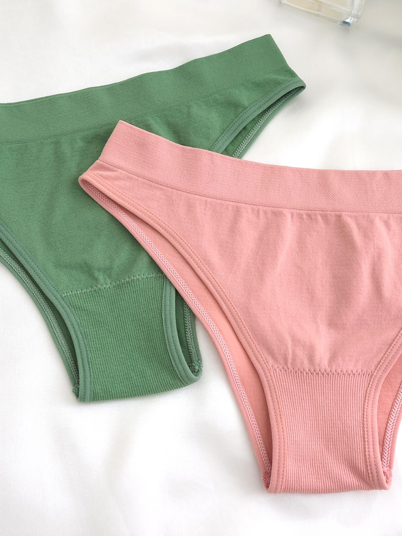 Women's Solid Color Panty, Soft Comfy Breathable Knicker for Daily Wear, Underwear for All Seasons, Soft Breathable Panties