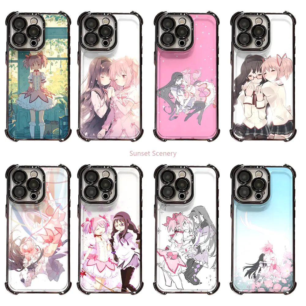 Madoka Magica Shockproof Phone Case iPhone 17, 16, 15, 14, 13, 12, 11, Pro, MAX, Air Plus models.