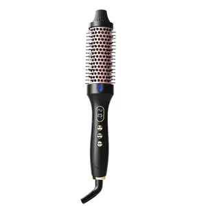 3-in-1 Negative Ion Hair Styling Tool - Curling Iron, Straightener, Hot Air Bangs Roller Comb for Multi-Use Hair Styling