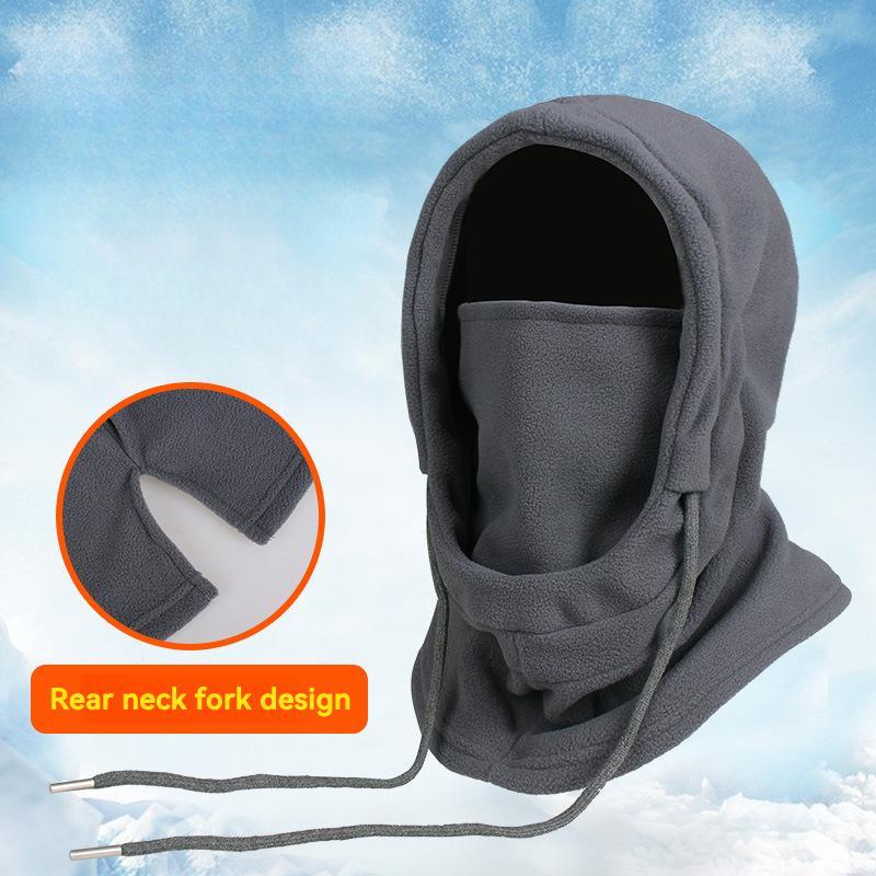 Warm Fleece Balaclava for Men Women Winter Face Mask Neck Warmer Hooded Cap Windproof Thermal Head Cover Beanies Bandana Cold Resistance -20°C Cotton Material