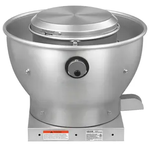 VEVOR Commercial Kitchen Exhaust Fan, 500-800 CFM Restaurant Hotel Canopy Hood Fan, 0.25HP 180W Pure Copper Motor Direct Drive, 21x21x17 Inches, High Speed Low Noise Vent for Food Truck Warehouse