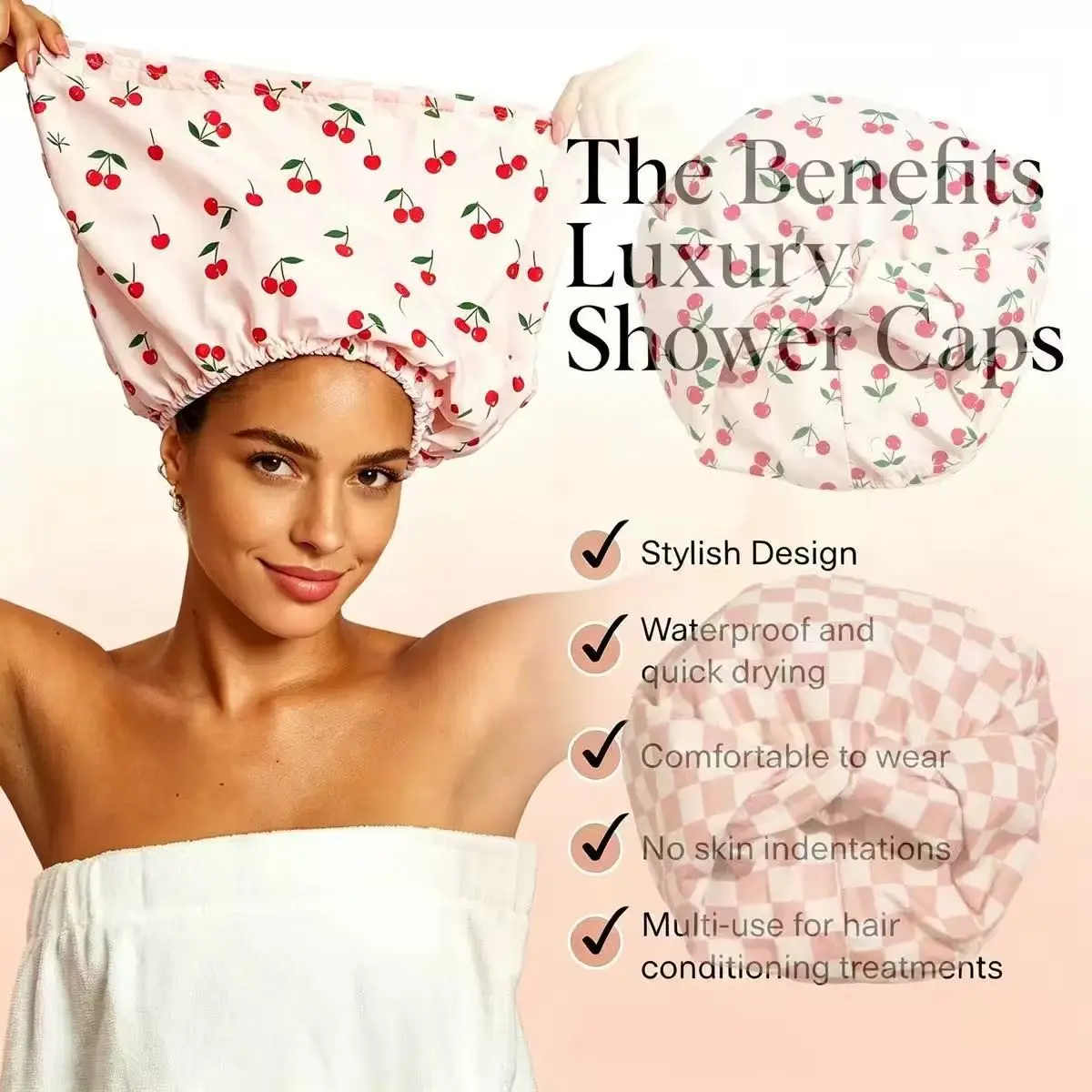 2026 New Anti-Gravity Bath Cap for Women, Waterproof Hair Mask Hat, Large Size, Moisture-Proof, Ideal for Washing, Bathing, Makeup, Home Use