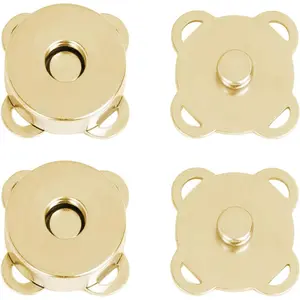 12 Sets  Snaps Buttons Sew in  Plum Bag Clasps Button Snaps for Purses Handbag Clothes Scrapbooking Closure Fastener Sewing Craft DIY (15mm) ()