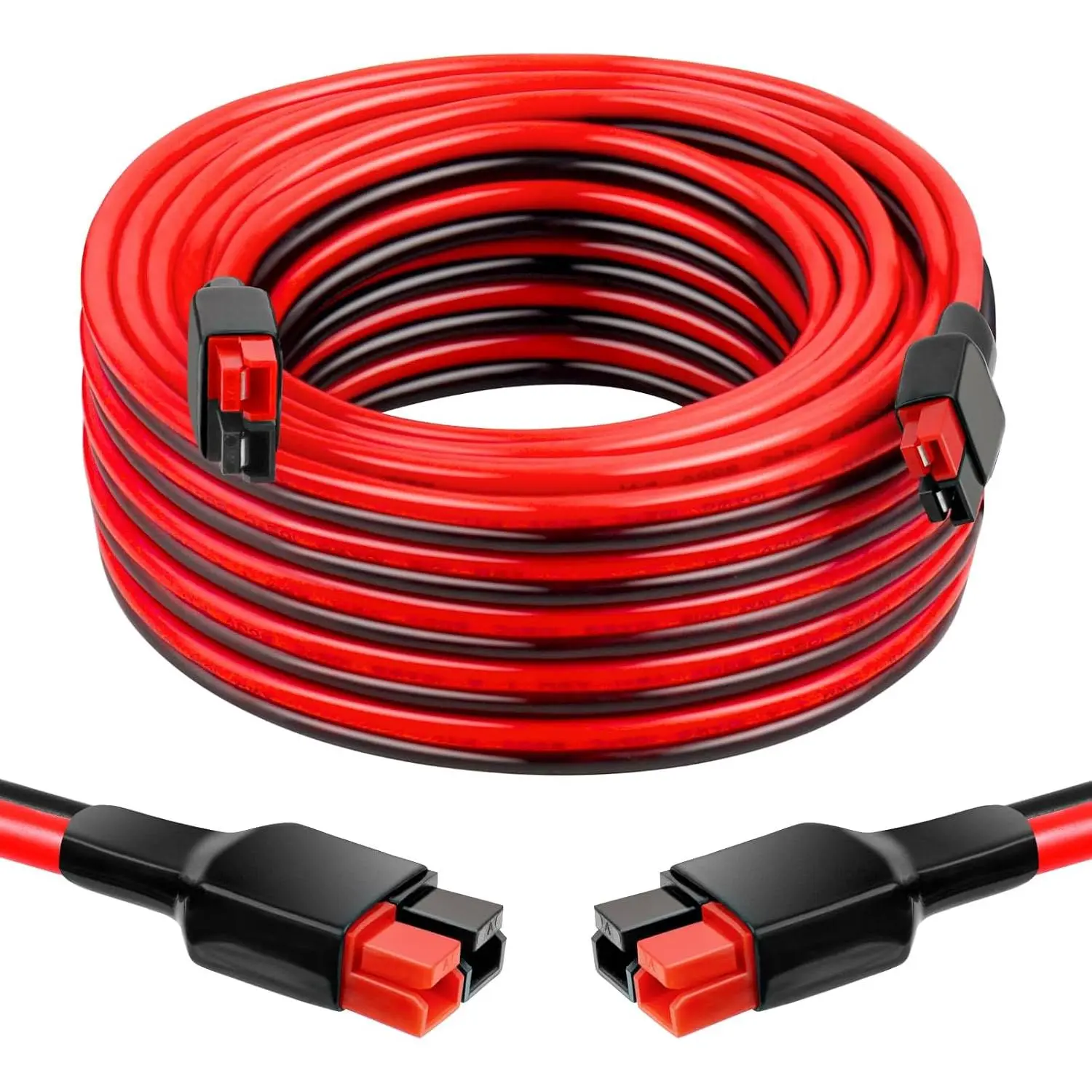 10AWG Anderson-Style Extension  35FT, Anderson-Style 30A Connectors, Tinned Copper with PVC Jacket, Power Connect/Disconnect for Solar Panels, RVs, and  Systems