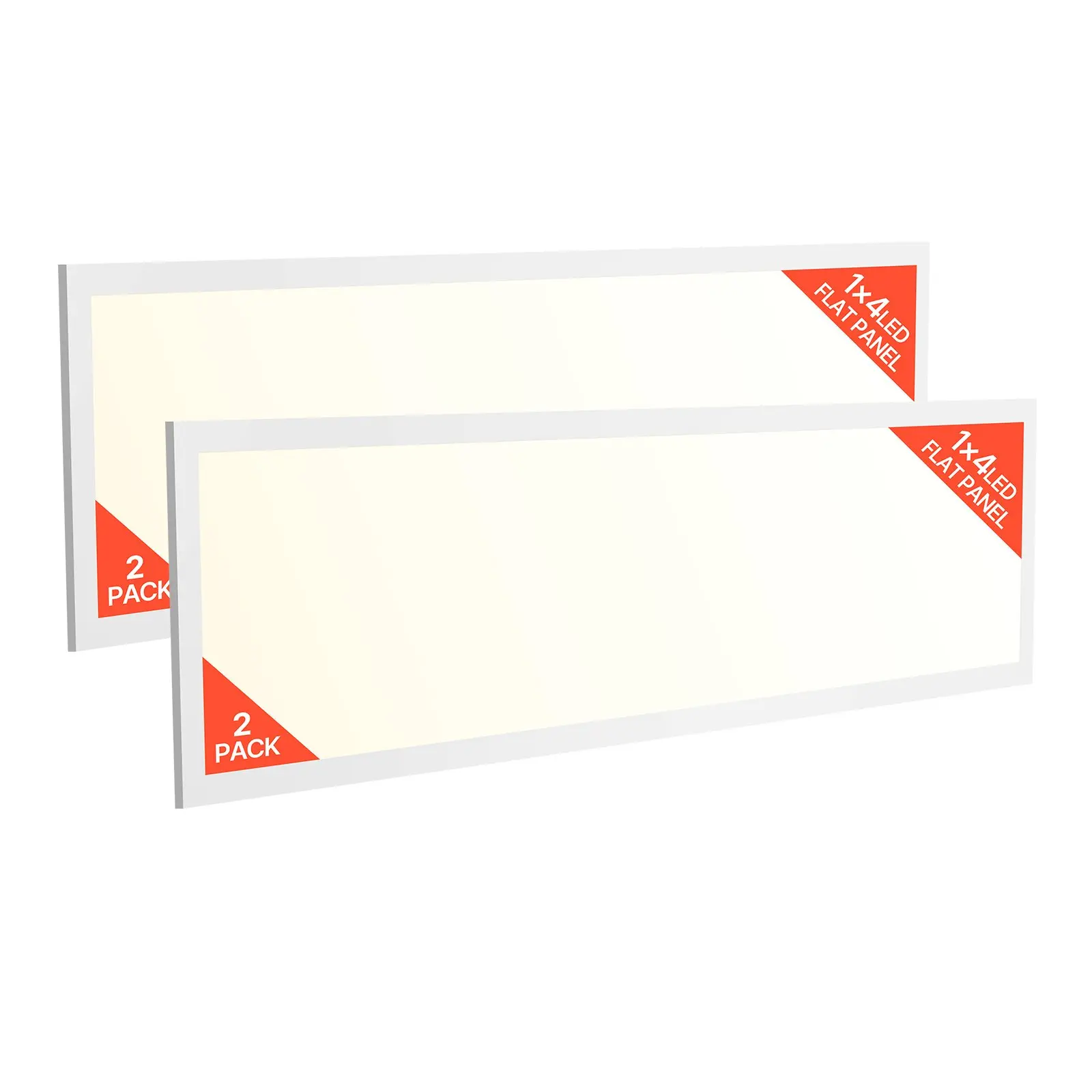 【toolupgrade】VEVOR Rectangular 1x4 FT LED Flat Panel Ceiling Lights, 2 Pcs Pack, 5700 LM, Flush Mount Drop Ceiling Fixture, 3-Color Selectable (3000K/4000K/5000K), 25W/30W/40W, 0-10V Dimmable, Ultra Slim for Home Kitchen