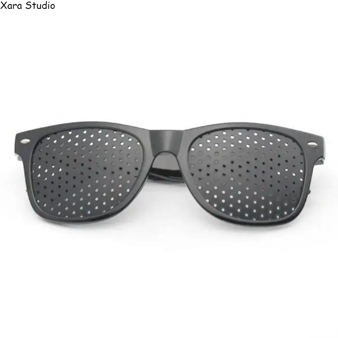 Pinhole Glasses for Eye Strain Relief Lightweight Vision Training Glasses Comfortable Unisex for Screen Time Reading Office Daily Eye Care