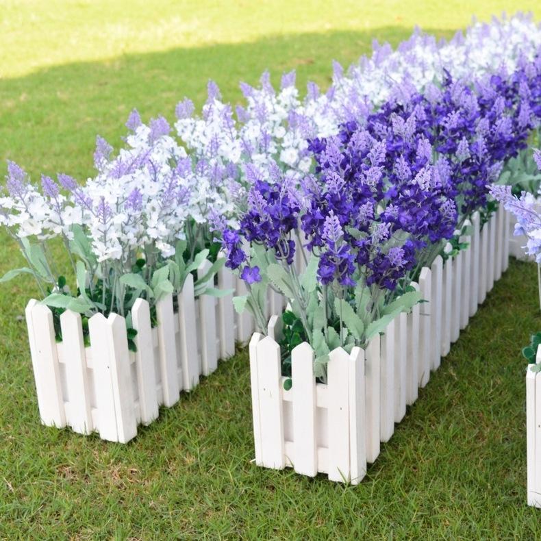 10 artificial lavender bouquets, fake flowers for outdoor decoration, silk flowers for flower beds and planters, 3-piece set