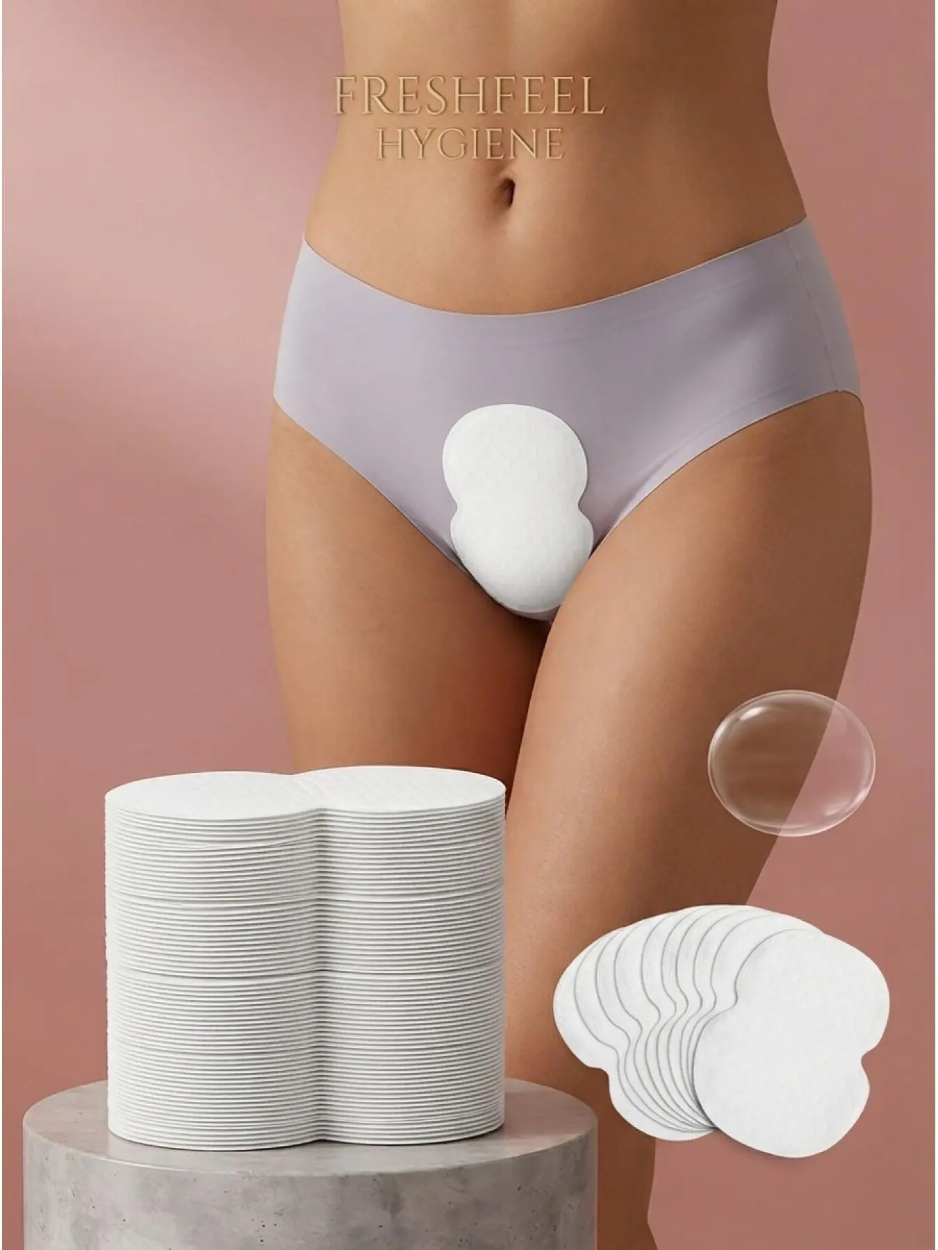 200 pieces of women's disposable adhesive undergarment moisture-absorbing and sweat-wicking pads, private hygiene pads, anti-barebacking, anti-embarrassment, underarm moisture-absorbing pads, multi-functional body padding Underwear