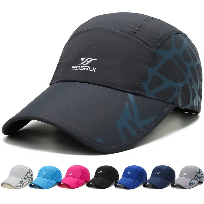 Mens Womens Quick Dry Baseball Cap Sport Sun Hat Breathable Lightweight Adjustable Running Cap Summer Outdoor Sports Hat Gym Workout Hiking Fishing Golf Travel Bicycle Tennis Beach Caps Men