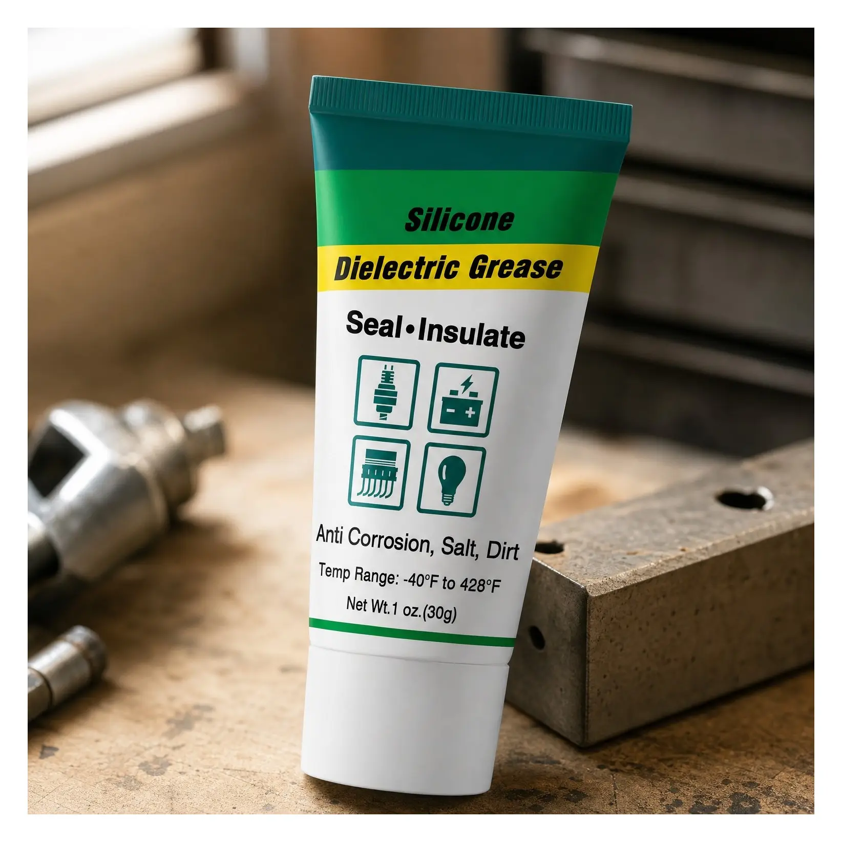 Dielectric Grease for Automotive Electrical Connectors, Spark Plugs, Battery Terminals & Ignition Coils – Silicone Grease, 1 Oz (1 Pack)Gift