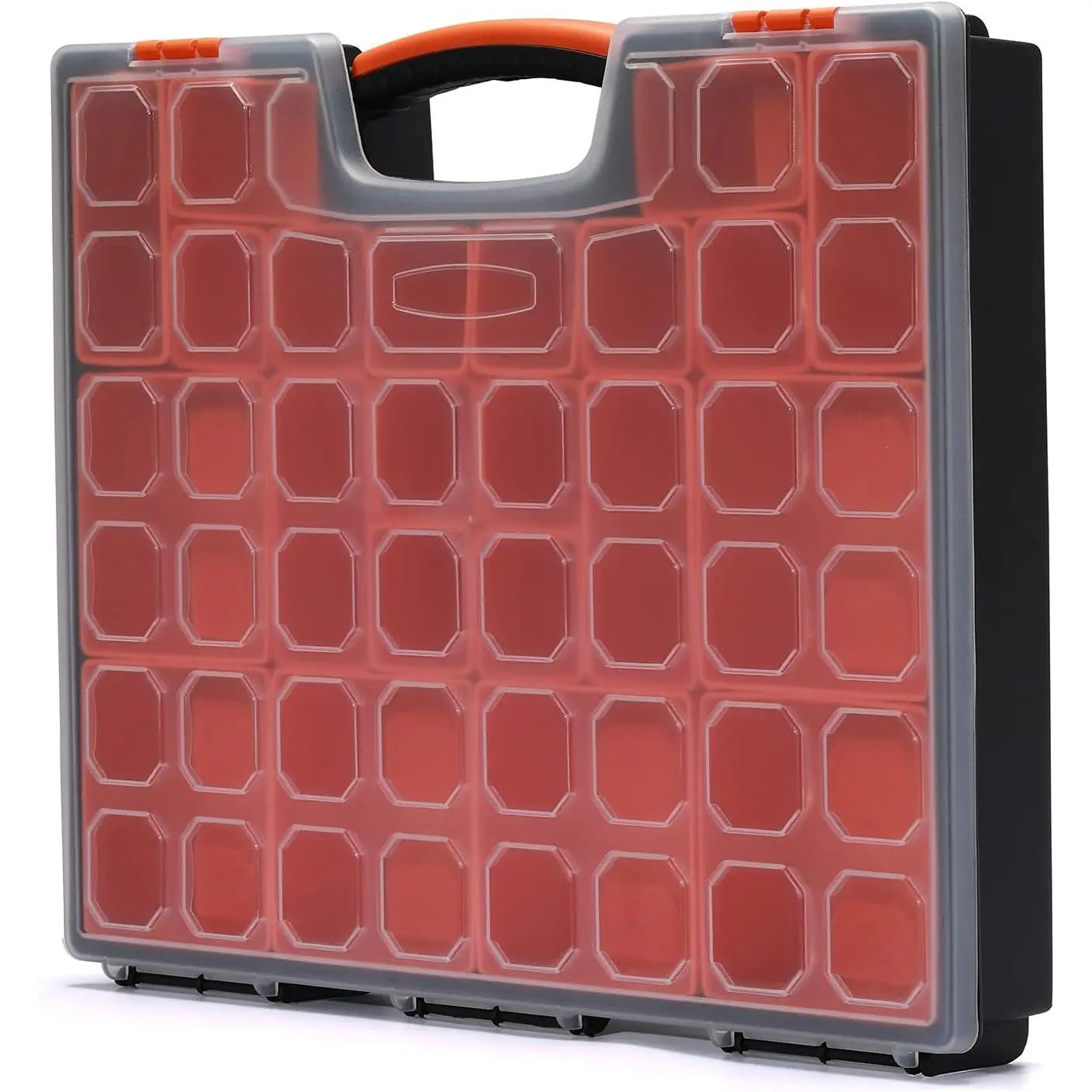 Multi-Purpose Toolbox, Professional Organizer with 24 Bin Compartments, Box Organizer for Hardware, Screws, , Nuts, Nails, Tools, Arts