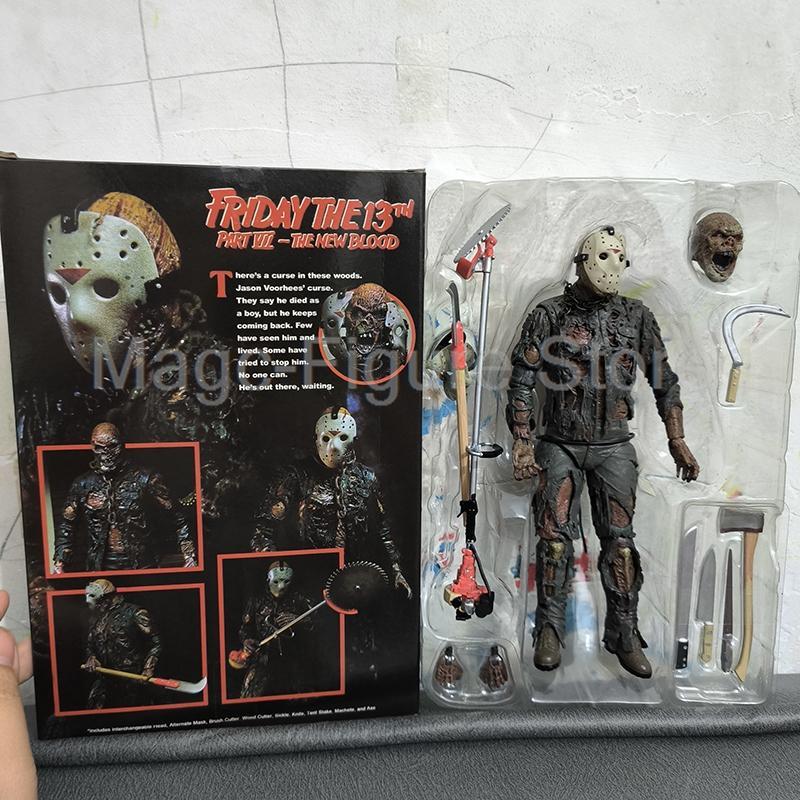 NECA Firday The 13th Jason Voorhees Action Figure Part VII A New Blood Jason Voorhees Halloween Collection Model Toy Gift