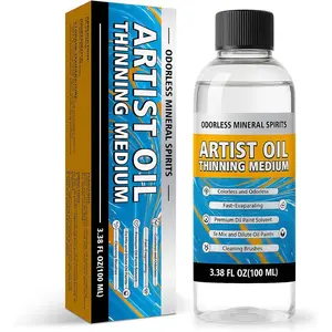Odorless Premium Artist-Grade Paint Thinner for Oil Painting & Oil Based Paint, Professional Art Supplies for Thinning Oil Colors and Mixing Pigments