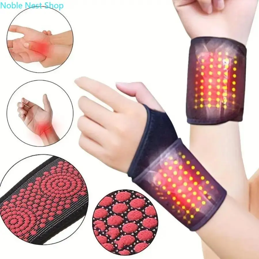 Self-Heating Magnetic Wrist Support Wrap, Washable Fabric Wrist Brace, Therapeutic Wristband for Joint Pain Relief, Sports Recovery & Daily Wrist Relaxation