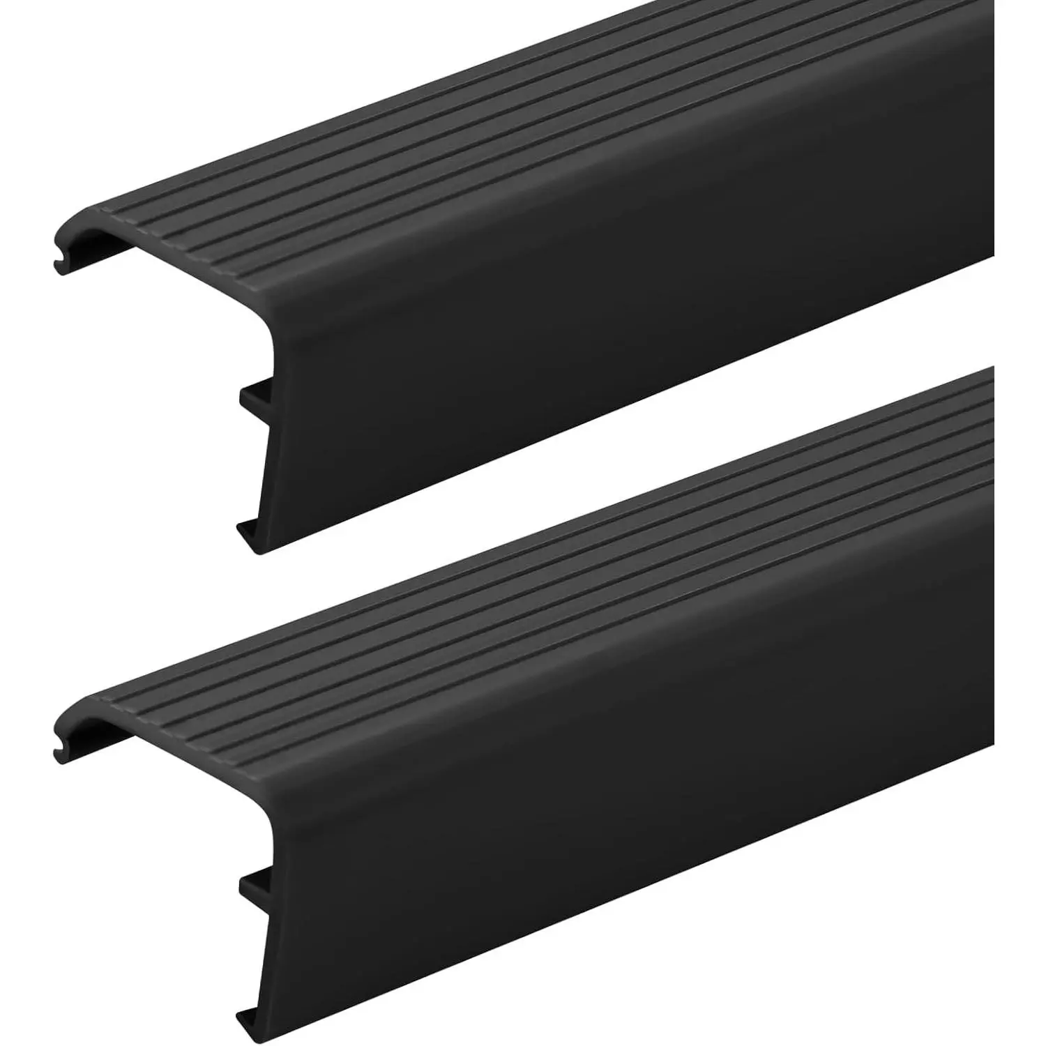 Briwooody 2 Packs 36'' Black Residential Threshold Cap, Traditional Fixed Vinyl Exterior Entry Door Threshold Replacement