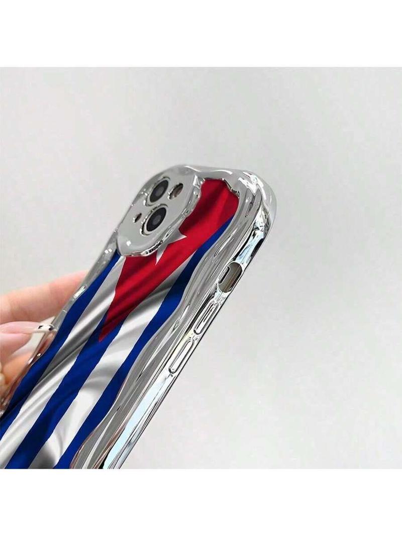 Cuban Flag Mobile Phone Case, Designed With Vibrant Colors And A Star Emblem, Suitable for iPhone17/iPhone17 air/iPhone17 pro/iPhone17 pro max/16 Pro Max/15 Pro Max/14 Pro Max/13 Pro Max/12 Pro Max/11 Pro Max , Compatible With Samsung Galaxy Series A54/A5