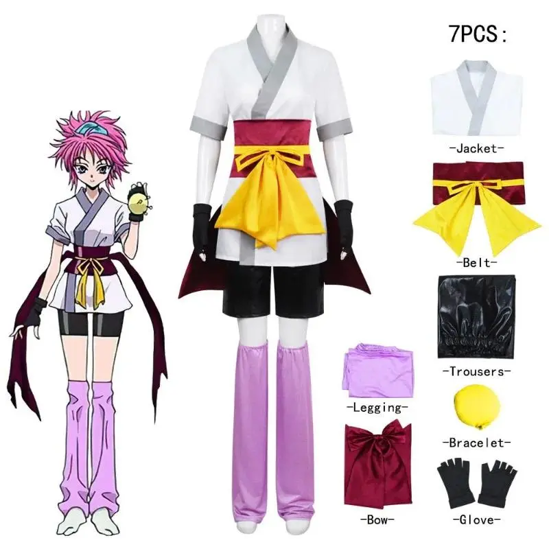 Full Time Hunter Cosplay White Uniform Costume Phantom Troupe Halloween Carnival Suit for Women Anime Cosplay Outfits Dress