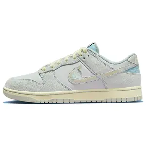 Nike Dunk Low Men's Sneakers in Light Silver and Ocean Bliss Colors Verifiable, with credentials and supporting global authentication