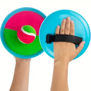 2 Paddles and 1 Ball Sticky Ball Toy, Outdoor Game, Beach Toy, Throwing and Catching, Perfect for Easter, Yard Games, Adult and Family Fun