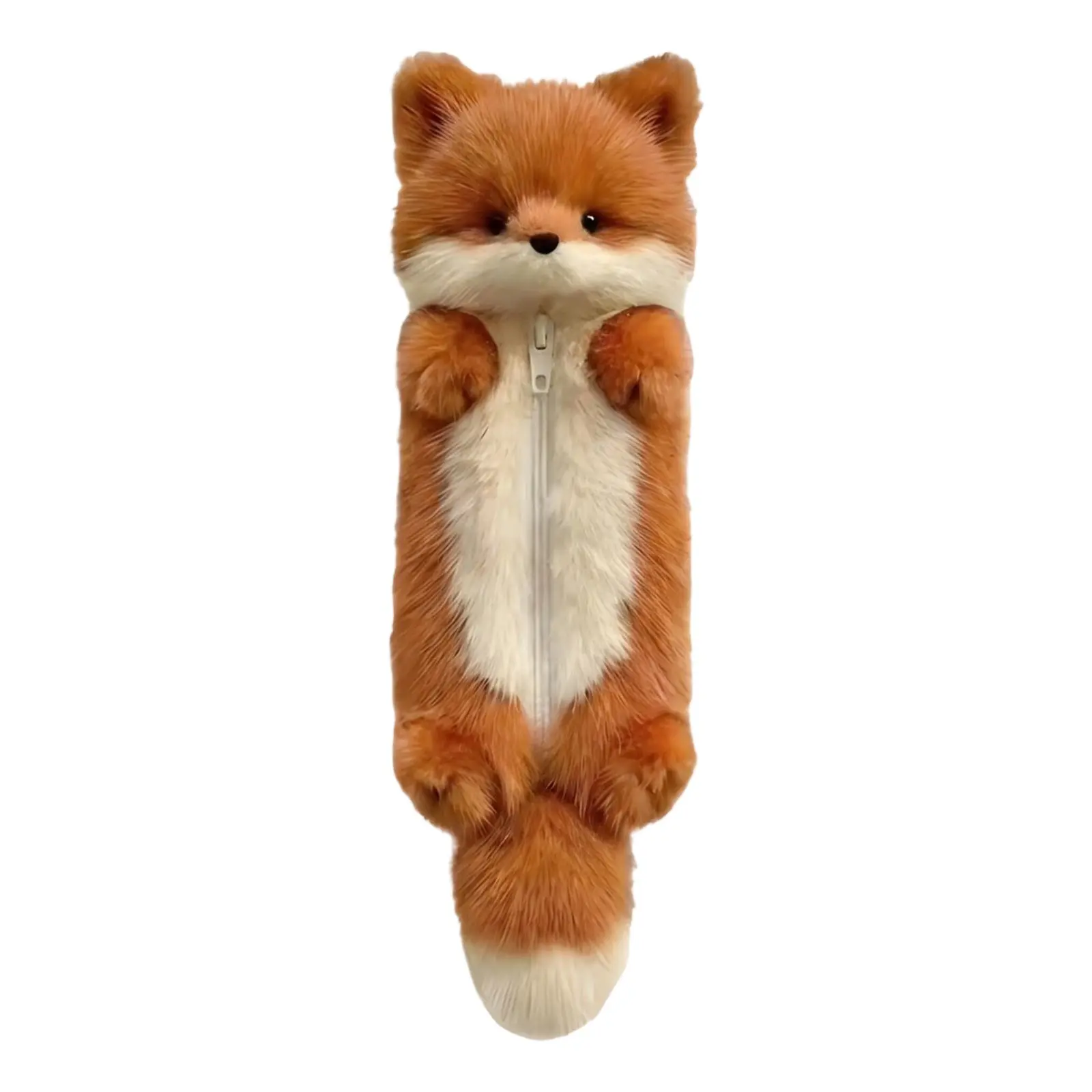 Cartoon Fox Plush Pencil Case Doll, Unique Girl Stationery Organizer, Perfect for Friends and Students, Cute and Practical