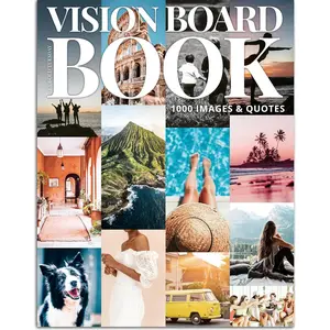 Vision Board Book Magazine for Women 1000+ Diverse Pictures Quotes Self-discovery Exercises Complete Collage Clip Art Supplies Kit for Adults Ideal for Vision Mood Board Party & Manifestation