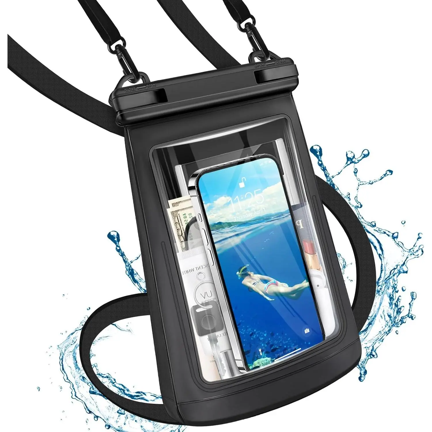 Large Floating  Phone Pouch, Cell Phone Dry Bag for  14/13/12/11 Pro Max, Galaxy S22/S21  Phones,  Float Water Proof Bag for Beach Water Park【Oversize】
