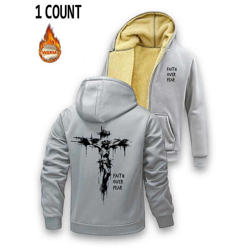 Men's winter fleece hooded thickened lambswool warm zipper cardigan, casual and versatile cold-proof jacket Menswear Sweatshirts Tops Long Sleeve Bestie Beige Black Plain jackets heated jacket fur coat fleece jacket western clothing jackets heated jacket