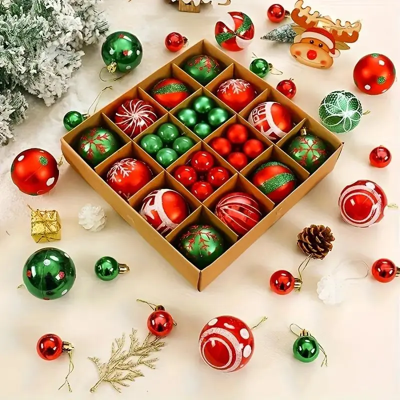 Christmas Tree Ball Ornament, Colorful Christmas Decoration Ball, Holiday Party Decor, Room Decor, Window Decor, Home Decor
