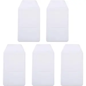 5Pcs White PVC Pocket Protector for Hospital Office Prevents Pen Leaks for Shirt Pockets