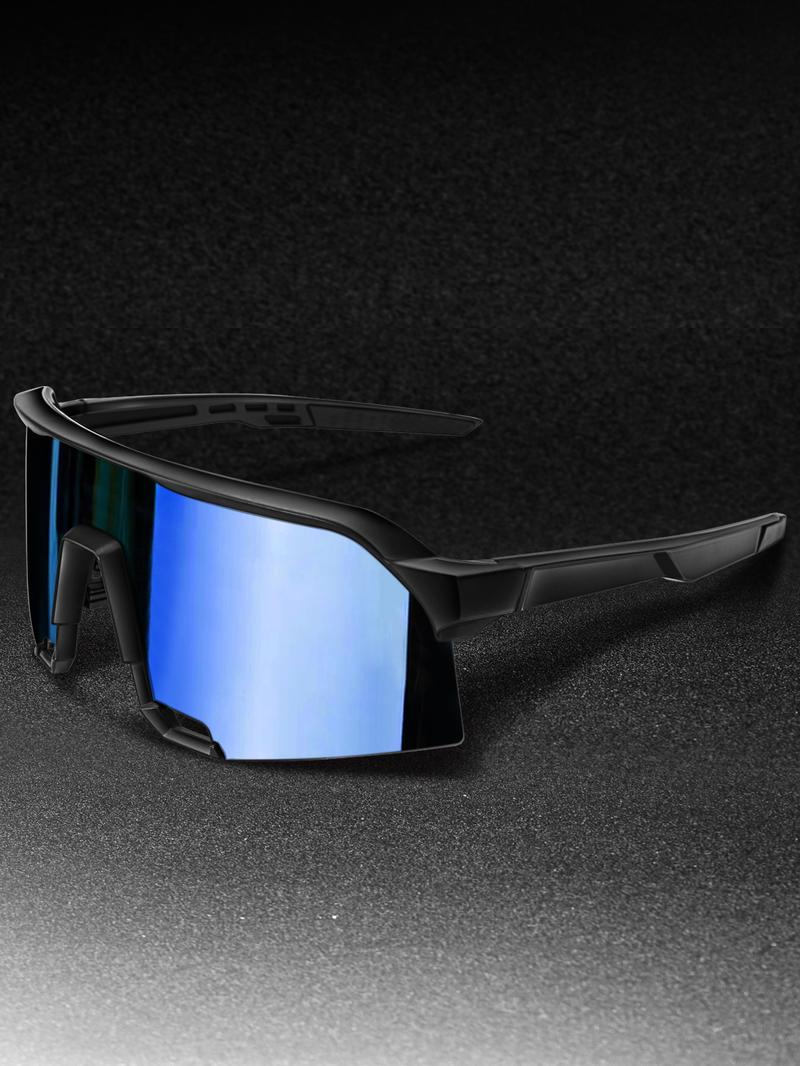 Unisex Sporty Flat Top Sunglasses, Trendy Casual Sunglasses for Everyday Use, Fashion Accessories for Outdoor Activities, Sports Outdoor Sunglasses