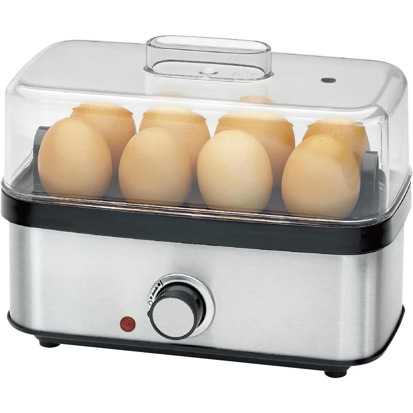 Electric Egg Cooker Rapid 8 Egg Capacity for Hard Boiled Soft Boiled Poached Scrambled Eggs Omelets Maker with Auto Shut Off