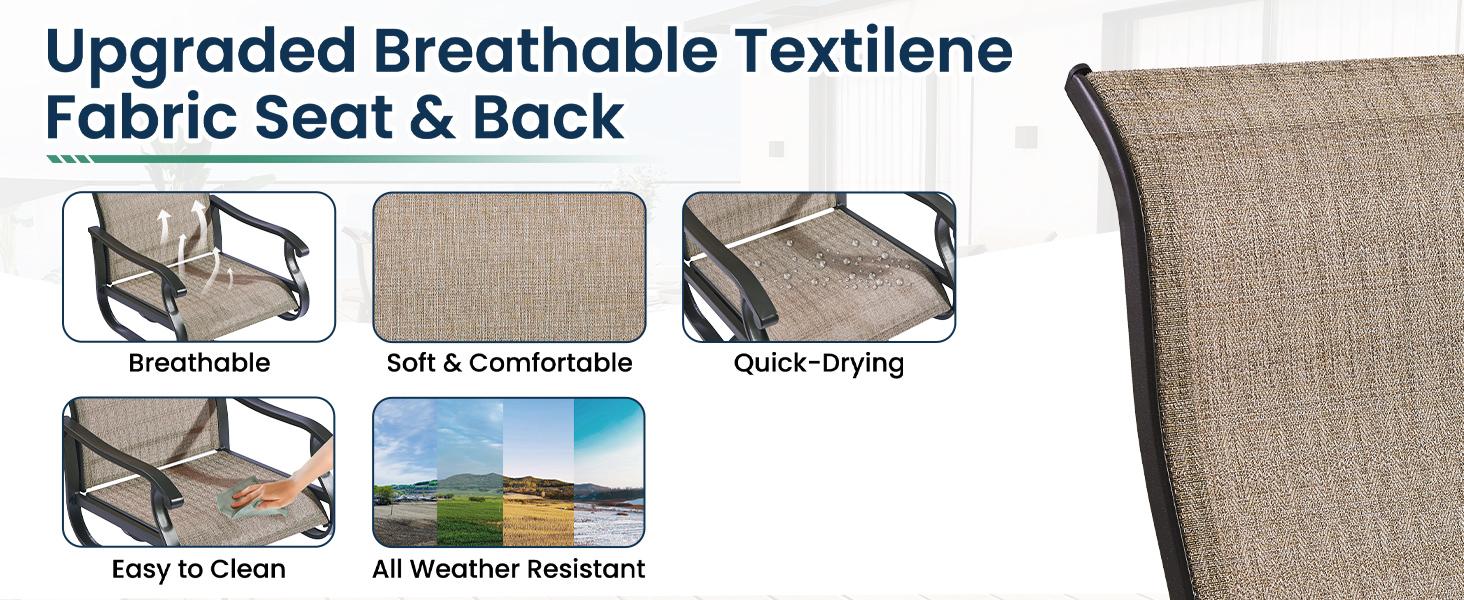 Amopatio Greenish Spring 3-Piece Patio Swivel Chairs, Modern Metal Outdoor Furniture Set with Cushions Amopatio Greenish Spring 3-Piece Patio Swivel Chairs, Modern Metal Outdoor Furniture Set with Cushions