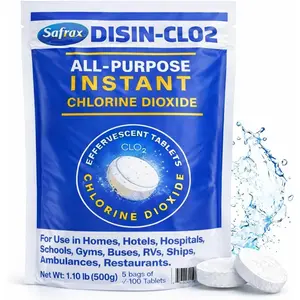 Multi-Purpose Instant Chlorine Dioxide Tablets – Fast-Acting Cleaning & Deodorizing Tablets for Home, Kitchen & Travel – Freshness Booster for Surfaces, Water Containers & Everyday Use