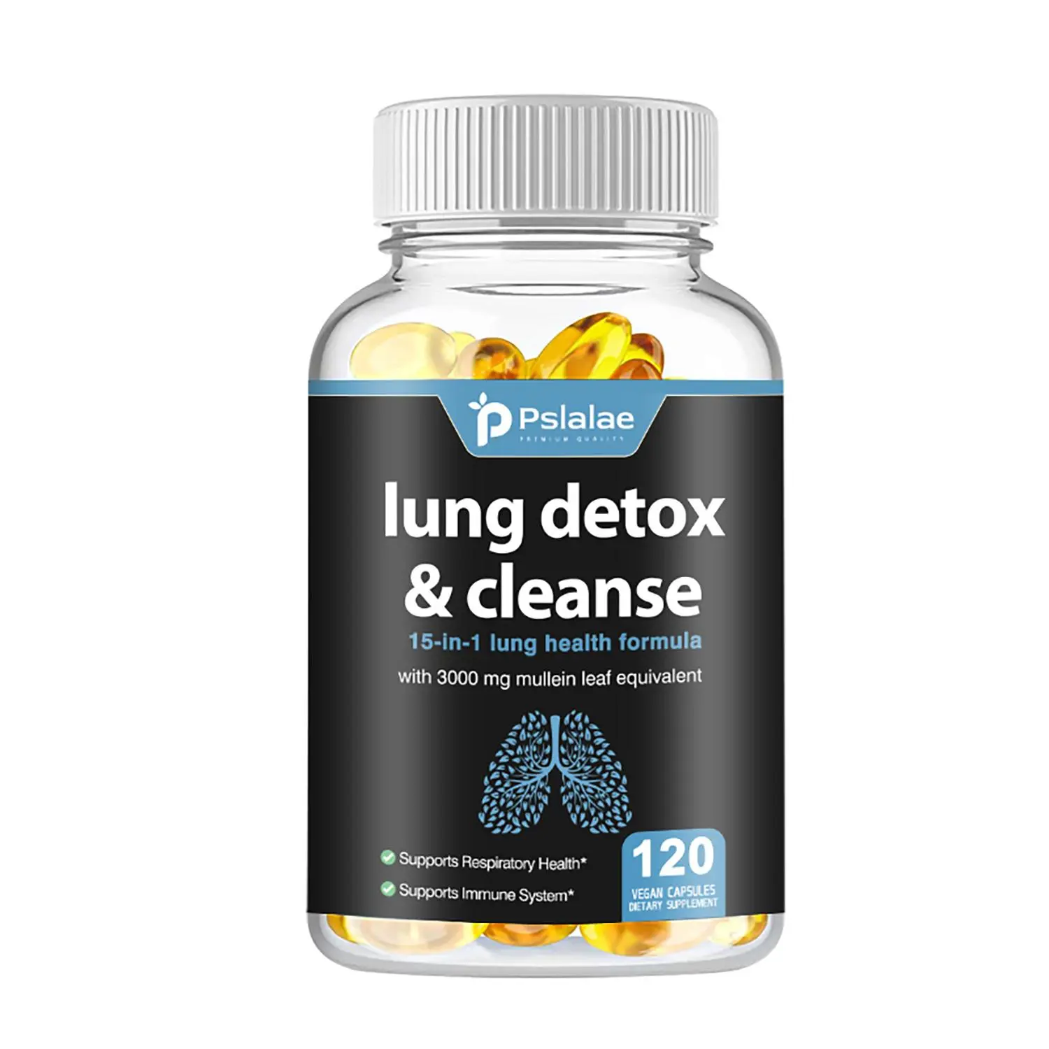 Pslalae dietary supplements, fortified with natural extracts, provide vitamin C and vitamin D3 to support nutritional supplementation, 60/120 capsules.