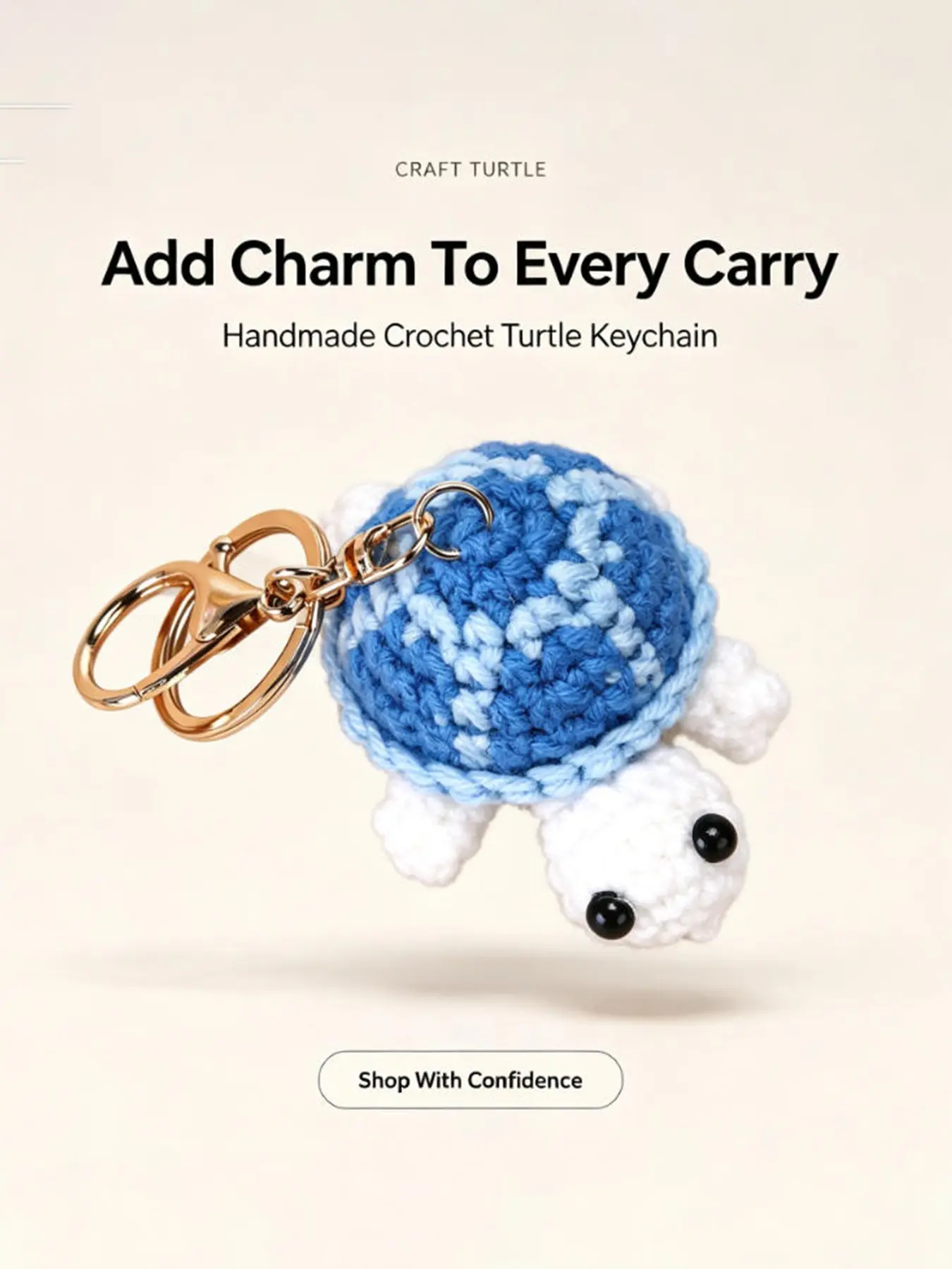 Exquisite Handmade Crochet Cute Turtle Keyring Funny Creative Mini Turtle Woolen Crocheted Pendants Backpack Hanging Keychains Keychain Charm