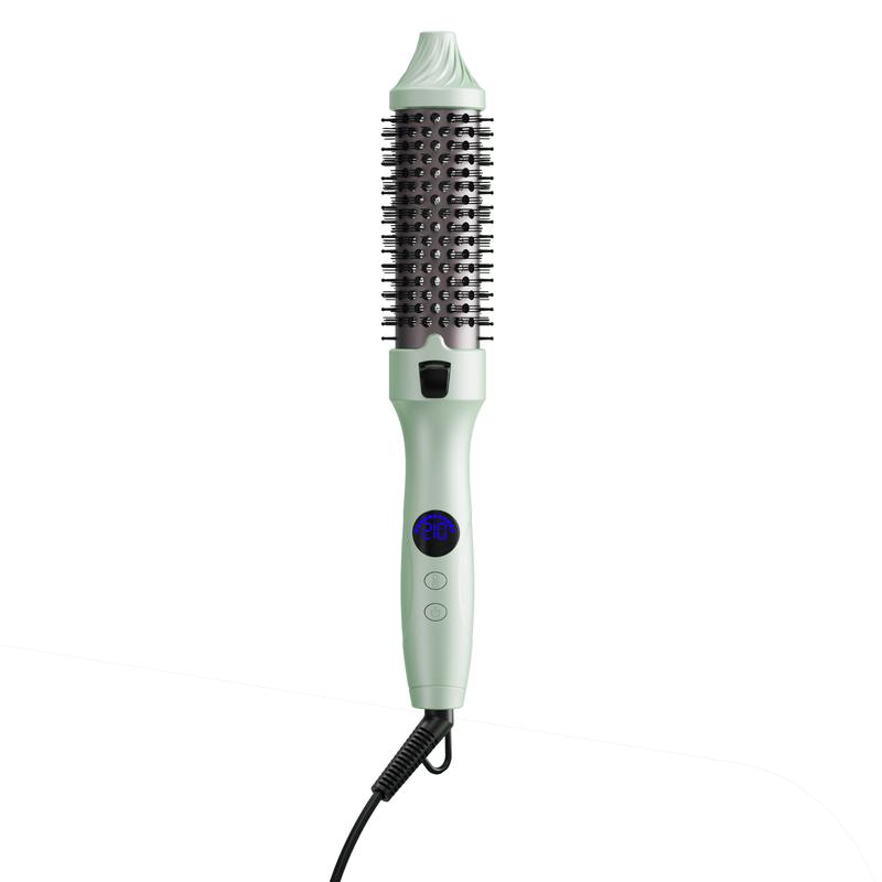 Thermal Brush For Blowout Look, 1.5 Inch Heated Round Brush,00 million negative ions, no hairknots,Smooth out the frizz,Curling Iron Brush With 10 Temperature Control, Hot Brush Styler Thermal Round Brush For Travel,Home, School,Not A Blowdryer
