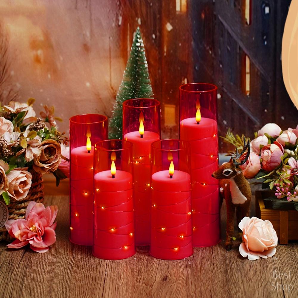 5pcs Flameless LED Candles with Embedded Star String, Battery Operated Acrylic Pillar Candles with Timer and Remote, Flickering Candles for Romantic Ambiance and Home Decoration Mood Decorative,Valentine's Day, Mother's Day 5pcs Flameless LED Candles with Embedded Star String, Battery Operated Acrylic Pillar Candles with Timer and Remote, Flickering Candles for Romantic Ambiance and Home Decoration Mood Decorative,Valentine's Day, Mother's Day