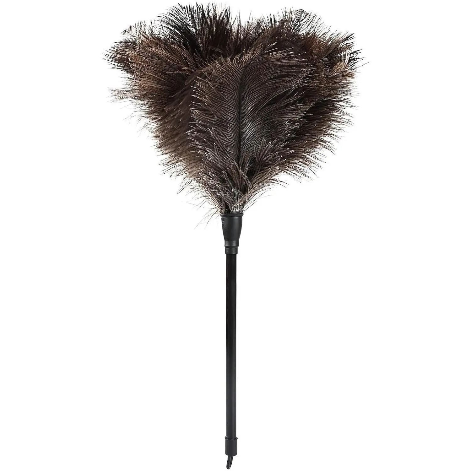 Natural Ostrich Feather Duster 14.9 Inch Fluffy Mini Handheld Duster for Cleaning Car Keyboard Office Blinds KitchenGift
