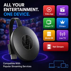 Wireless HDMI Mirroring Dongle, Cast Phone, Tablet, Laptop to TV/Projector/Monitor, No App Required, HD Display, Miracast