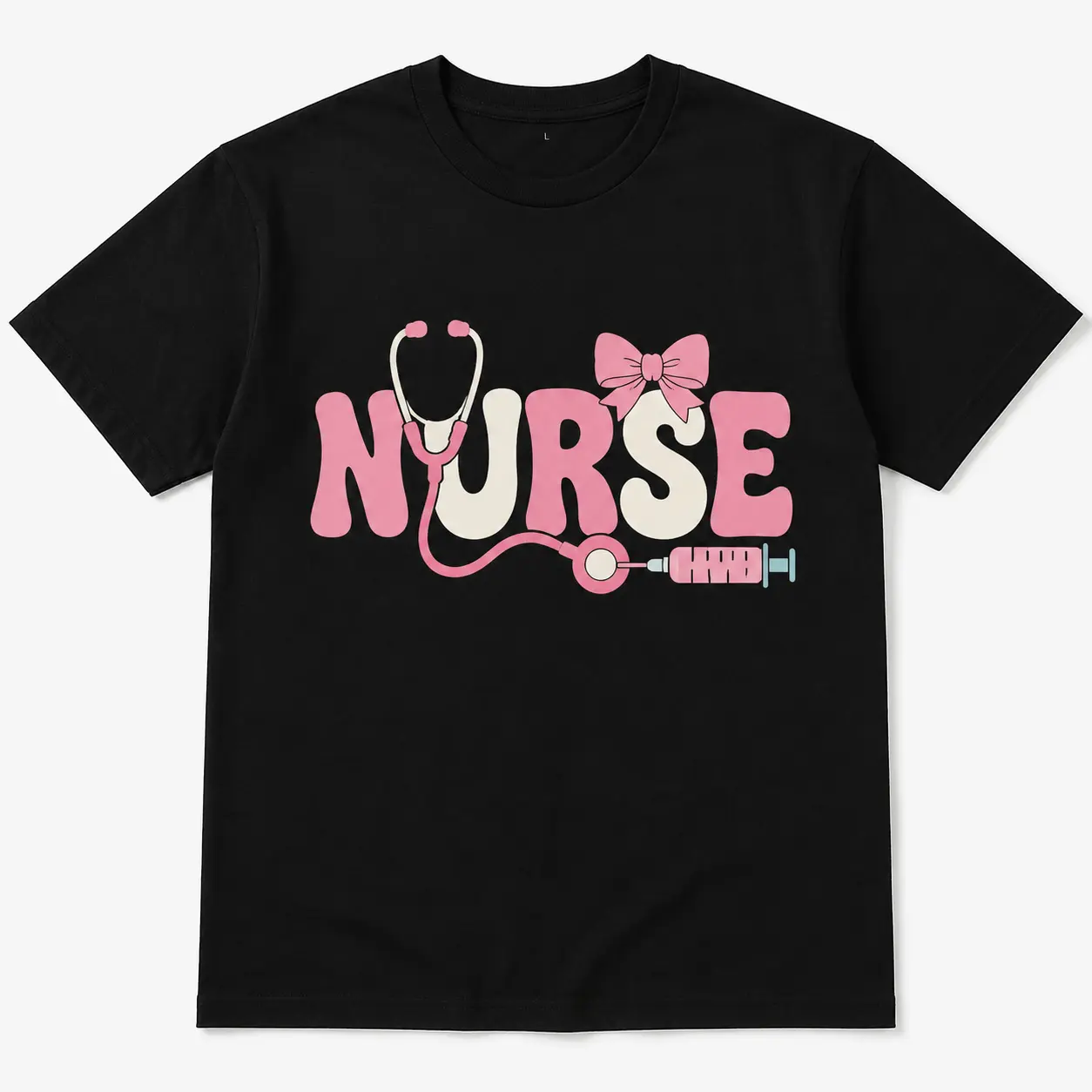 Coquette Nurse T-Shirt, Cute Bow Medical Graphic Tee for Women, Nurse Life Shirt, Gift for Nurses