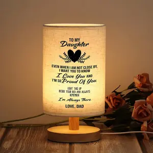 Cozy Dad Gift Lamp for Daughter, Heartfelt Message Design, Perfect Easter Present, Bedroomlamp-01 Model, Ca Prop 65 Compliant