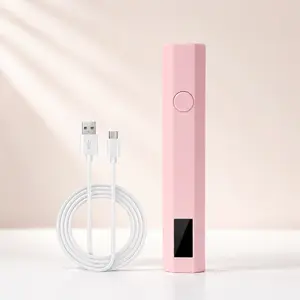 Portable UV LED Nail Lamp, USB Rechargeable Gel Curing Light with Timer & Digital Display for Gel Nails, 1 Count,couple,cute