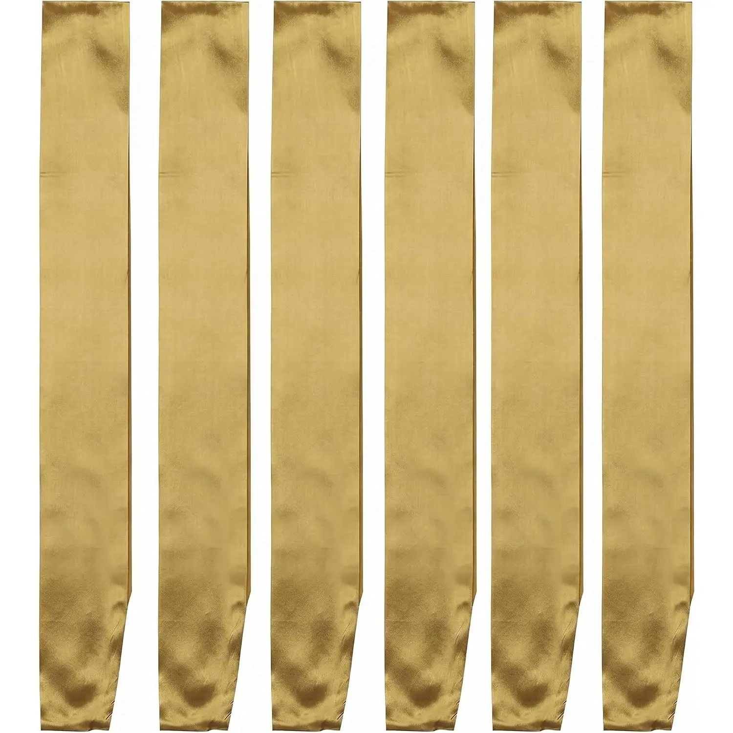 Pack of 6 Blank Satin Pageant Sashes for Princess, Beauty , Homecoming, Winner, Mayor and DIY Decoration
