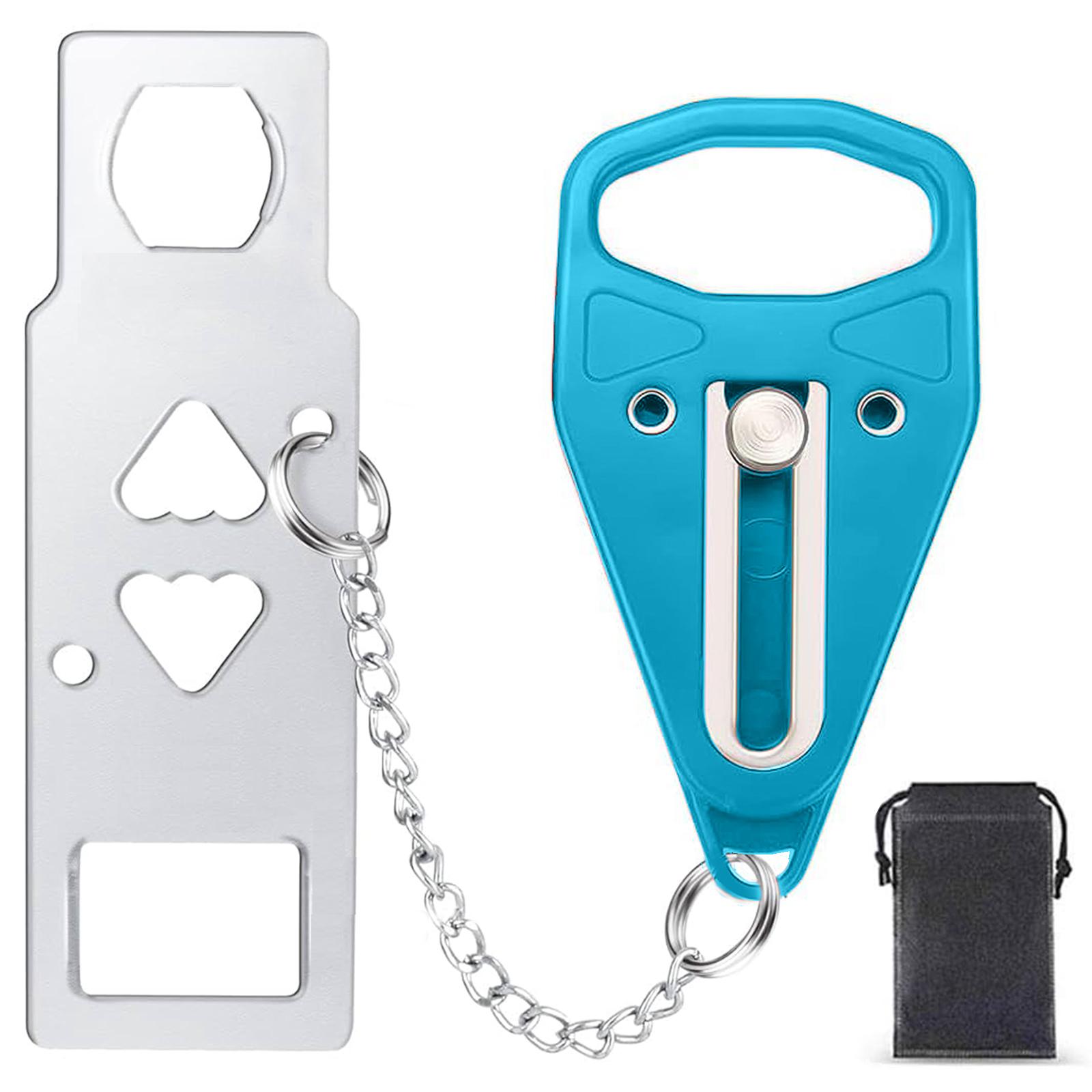 Portable Door Lock, Travel Security Door Lock, Door Safety Locks for Traveling, Home, Apartment, Hotel Doors, Additional Privacy and Safety, Handle, Hardware