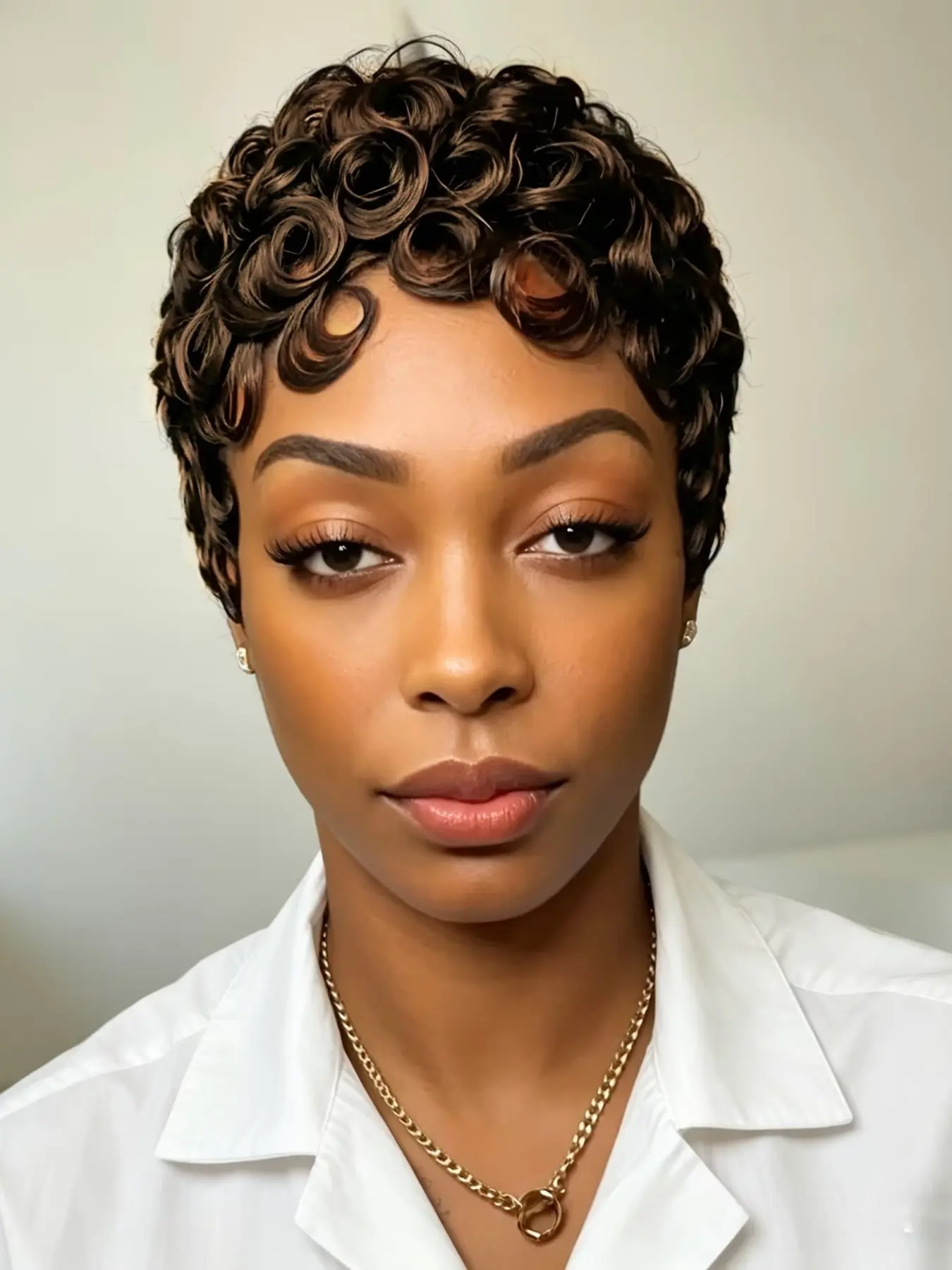 Pixie Cut Short Bob Wig for Women Human Hair Full Machine Made Wigs Natural Black Color Curly Human hair