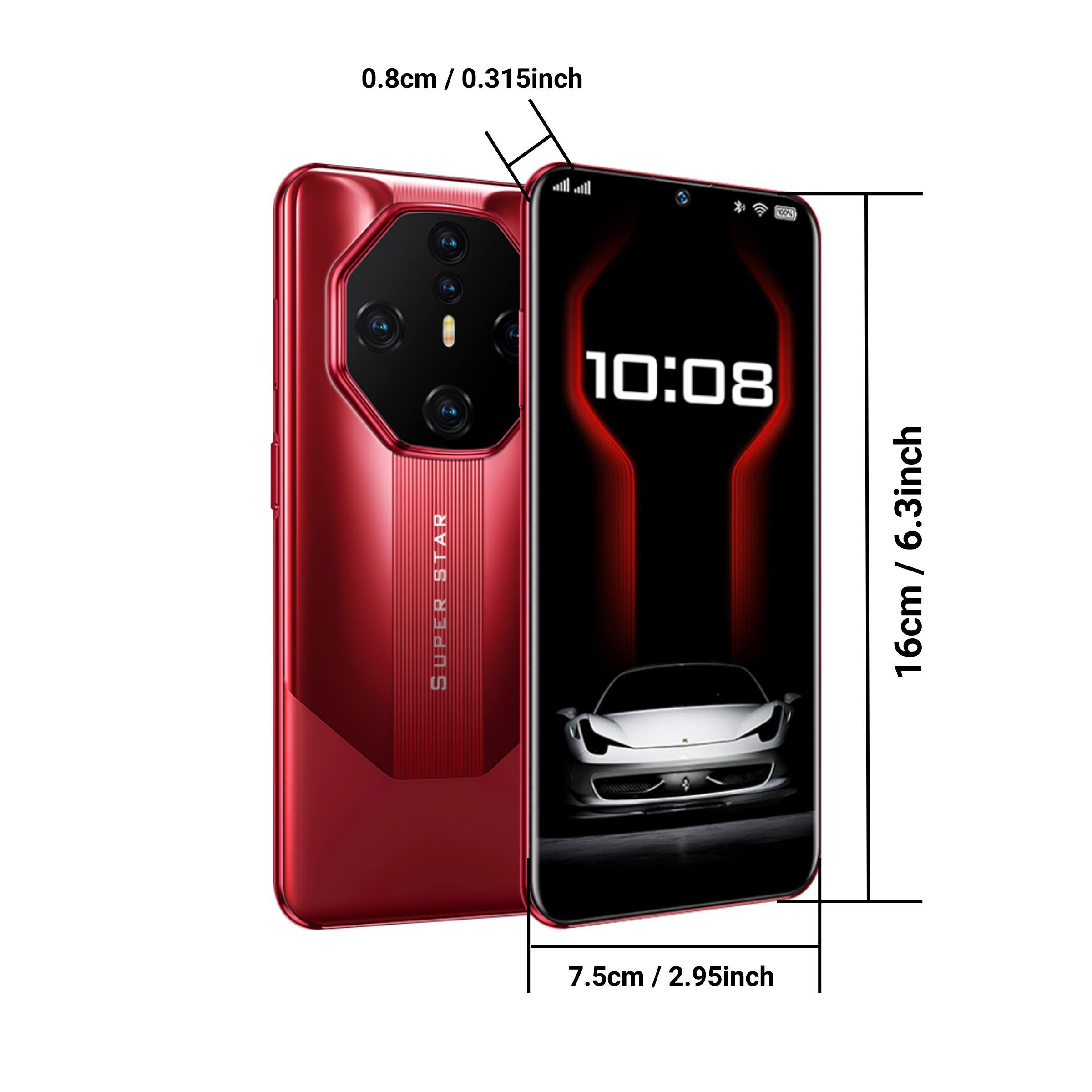 FUFFI 6.53 Inch Smartphone, Touch Screen Phone, 4G Network Dual SIM Dual Standby Octa Core Phone, 4+128GB ROM 16+16MP Camera Android Phone Cellphone