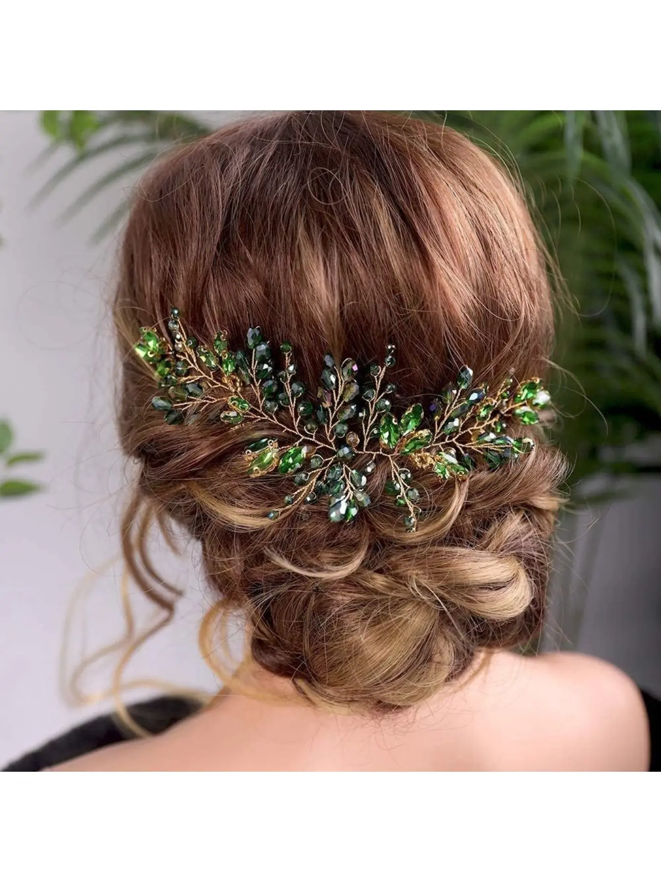 Cross-border hot-selling crystal hairbands, European and American brides with updos, wedding headbands, hair accessories, hand-beaded back-pressed accessories