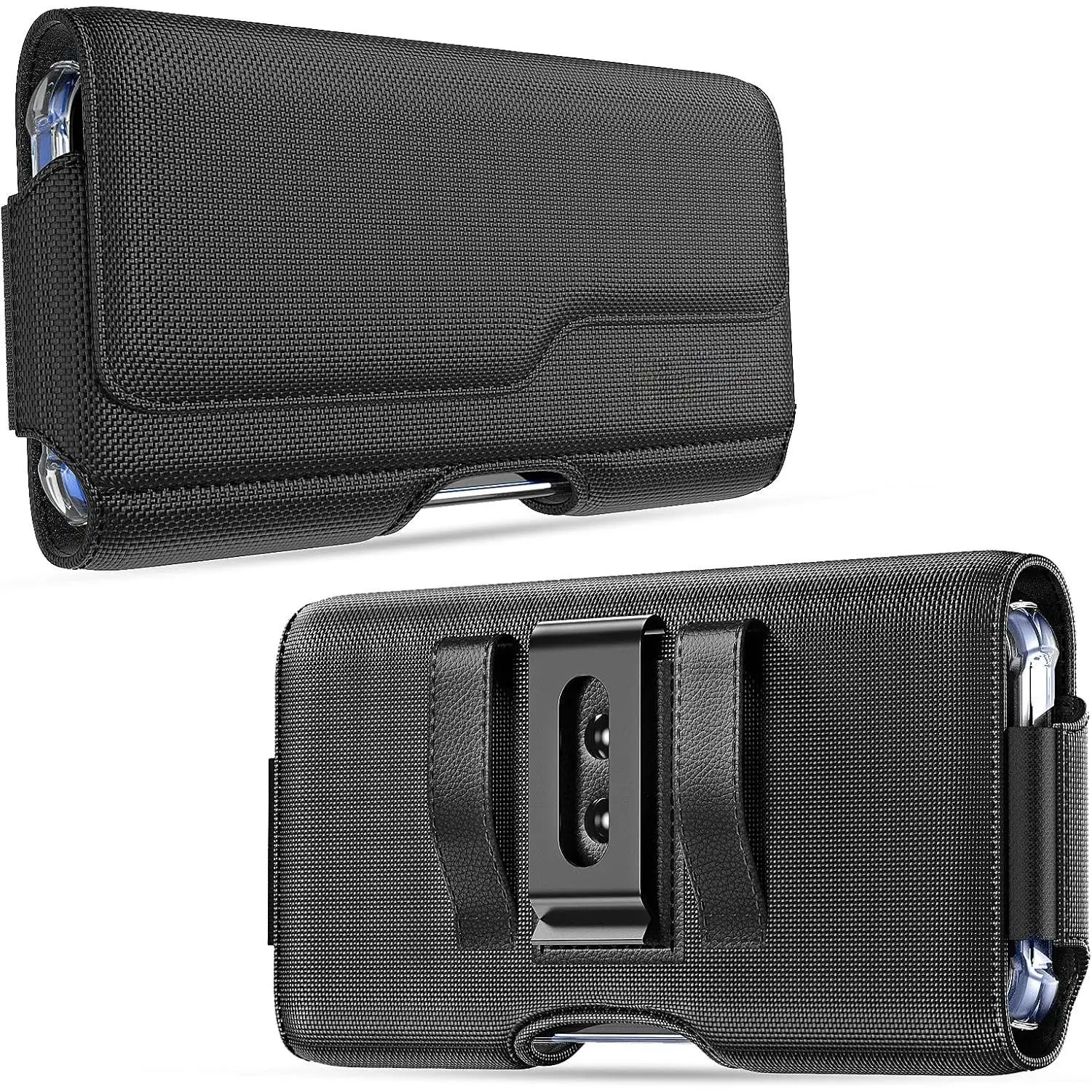 Closure Holster for  11 Pro, XS, X, Nylon Holster Belt Case with Metal Clip Pouch Phone Holder (Fits Slim/Thin Case )